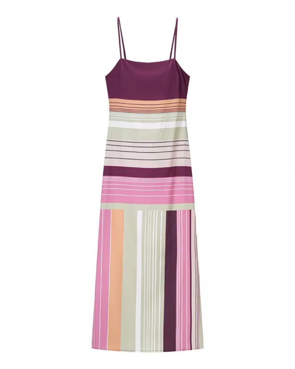 ZARA Vacation Backless Sexy Striped Spaghetti Strap Dress